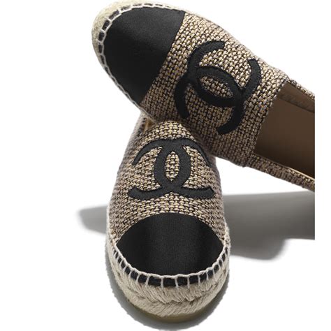 chanel espadrilles gold and black|authentic chanel espadrilles.